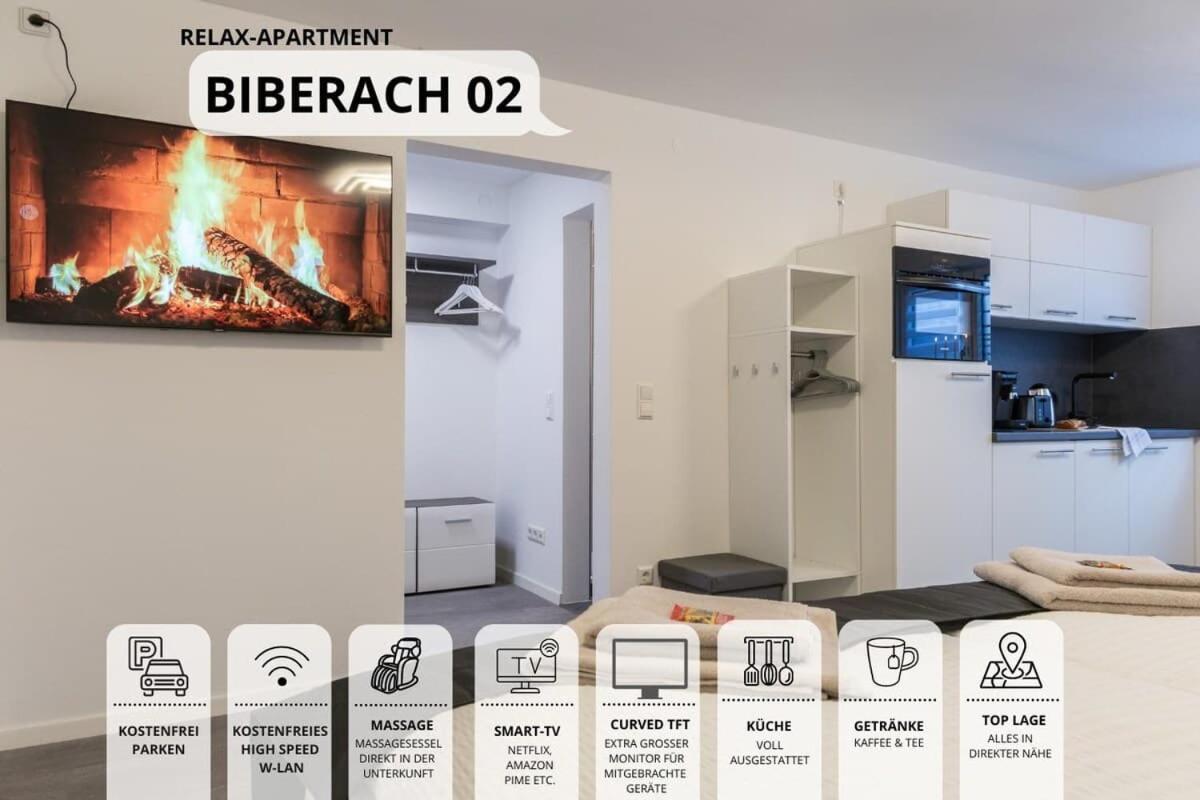 Relaxapartment 2 Massagesessel Smarttv Kueche Biberach an der Riss Exterior foto
